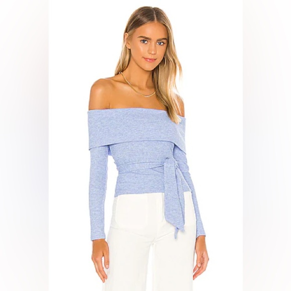 Privacy please XS Ramona sweater off the shoulder tie waist. Super flattering